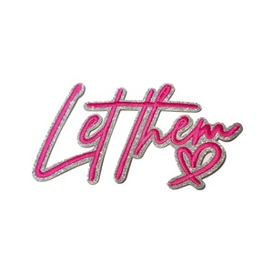 Pembe Teal siyah Glitter işlemeli yamalar aşk kelimeler ile şapka sevgililer günü hediyeleri için farklı renkler - Product Image 2