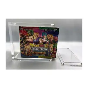 Toptan yüksek kaliteli manyetik kartvizit kılıfları şeffaf akrilik Dragon topu güçlendirici kutusu Pokemon kartı
