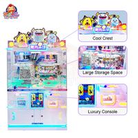 Hot Style clair verre chance rotatif Boutique jouets poupée cadeaux Machine autocollant Snack Clip Machine pour les ventes