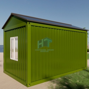 Hiện đại <span class=keywords><strong>Modular</strong></span> màu xanh lá cây container căn hộ đúc sẵn Beachfront Thiết kế thủy tinh nhập không gian tương phản cho phòng khách nhà bếp - Product Image 4