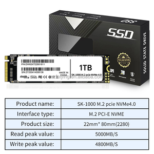 SSD de alta qualidade direto de fábrica NVMe M.2 PCIe Solid State Drive 1TB, PCIe NVMe 2280 4.0 4x4 canais, para desktop e laptop PS5. .. - Product Image 2