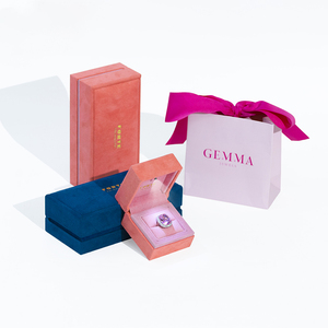 FORTE Luxury <b>LED</b> Jewelry Packaging Handmade Velvet Pendant <b>Box</b> <b>Light</b> Diamond Ring <b>Box</b> Jewelry <b>Box</b> - Product Image 1
