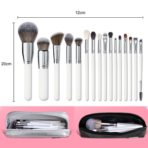 Usine ODM OEM, 26 pièces, pinceaux de maquillage professionnels de qualité supérieure, blancs, vegan, en bois, marque privée, luxe, pour femmes - Product Image 6