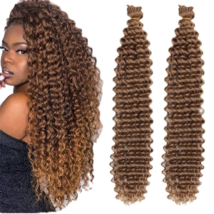 Paquete de extensión de cabello trenzado sintético de onda profunda de 22 pulgadas Peluca rizada de onda oceánica - Product Image 1