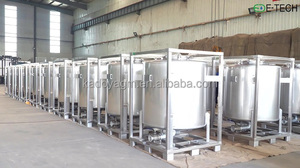 Réservoir de stockage cylindrique en acier inoxydable de 1000 L pour produits chimiques, acide acétique glacial - Product Image 3