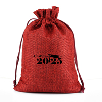 Sacs en lin avec logo personnalisé imprimé, sacs à cordon vierges DIY, design 2025, sacs cadeaux en coton et lin, promotion rentrée scolaire