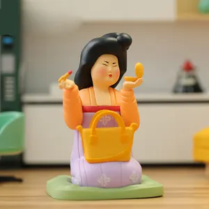 Boneka Tokoh Aksi 3D Buatan Khusus Wanita Lucu OEM Kualitas Tinggi PVC Vinil Mainan Kotak Buta