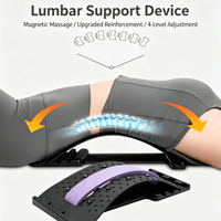 Masajeador Lumbar Ajustable de 4 Niveles con Control Remoto Inalámbrico y Puntos de Masaje de Tracción Magnética para la Cintura