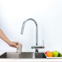 Robinet de cuisine DOGO en acier inoxydable 304, mitigeur d'évier extractible 5 voies, 5-en-1 avec douchette extractible et robinet d'eau potable filtrée, produit phare en ligne