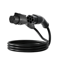 Câble de recharge pour véhicule électrique 32A 7KW T2-GB 5m, connecteur EV double prise pour la maison et les stations de recharge publiques