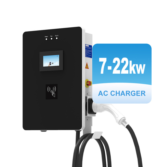 Hongjiali New Electric Car Charging Station 7KW/11KW/22KW Type2 Wallbox EV Fast Charger APP Control Fireproof Material CE 5M
