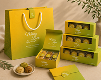 Ensemble de boîtes et sacs d'emballage alimentaire personnalisés de qualité supérieure |   Boîte de présentation de luxe avec solution sac en papier FSC