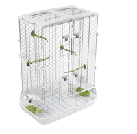 Cage à oiseaux professionnelle en métal robuste, grande, empilable, pour l'élevage, cage à perroquets en métal pour plusieurs oiseaux