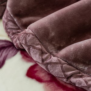 Vendita diretta in fabbrica coperta Raschel in pile di visone reversibile con flanella a 2 strati riccamente stampata per uso invernale - Product Image 2