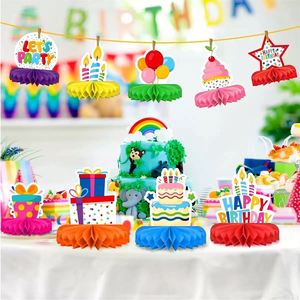 ModernModern Honeycomb Birthday Centerpiece - 3D <b>Party</b> <b>Table</b> Decor for Celebrations - Product Image 4