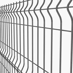 Заводская горячеоцинкованная 3D проволочная сетка забор с ПВХ покрытием 3D забор панель с пластиковым покрытием 3D изогнутый забор