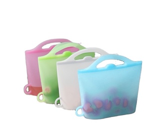Storage Wholesale Amazon Hot Selling Reusable High Quality Food Grade Reusable Fresh Sealed Ziplock Silicone Food Storage Bag