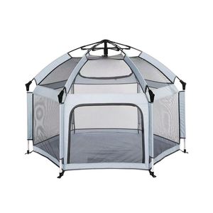 Tente d'été hexagonale pour enfants, clôture intérieure, maisonnette pliable pour bébé, sans installation, respirante, pour princesse et garçon - Product Image 5