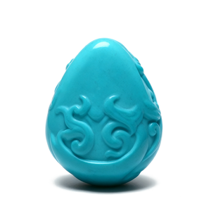 Turquoise Red-Crowned Crane handmade đá bóng & <span class=keywords><strong>Globe</strong></span> khắc với sơn kỹ thuật Hộp quà tặng bao gồm - Product Image 5