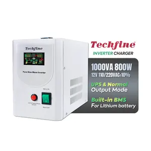 Onduleur 12v cc à ca 1kva 800w onde sinusoïdale pure onduleur chargeur pour appareils inductifs