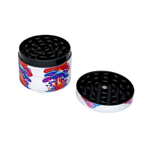 Molino Manual Redondo de Aleación de Aluminio Vintage de Alta Calidad, 4 Piezas, Varios Colores Personalizados, Venta al Por Mayor - Product Image 1