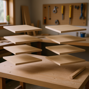 Panneaux de bibliothèque en chêne Sonoma, 8 pièces, 15,7x19,7x0,6 cm, panneaux de contreplaqué multicouche en bois d'ingénierie, noyau massif, ponçage double face - Product Image 2