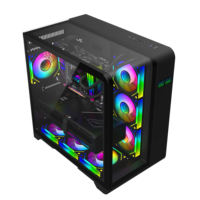 Ruix Top-Plus Mid Tower ATX Sea View Gaming Case 7 PCI-E Slots High Performance Computer Case for Desktop Table in Stock