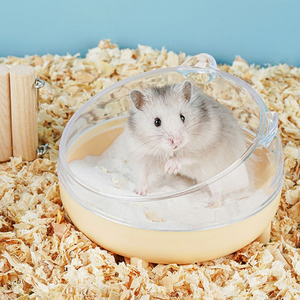 Hamster Transparent Bathing Tub Detachable Anti-splash Large Space Bathroom Sand Nest Pet Supplies Bath Toilet Accessories