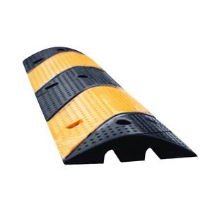 Pare-chocs de vitesse en caoutchouc thermoplastique 1000x350x70mm à double rainure noir-jaune pour autoroute, atelier, parking, garage - Product Image 1