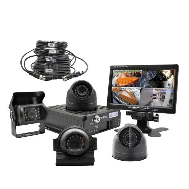 Car Camera Bus Truck Black Box Security Surveillance System 4CH 720P Mobile AHD DVR Realtime Video Audio Recorder