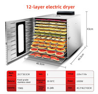 Déshydrateur d'aliments commercial électrique à 20 plateaux séchoir à légumes vente en gros