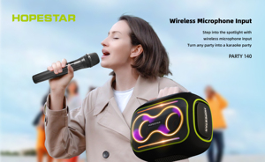 Hopestar <span class=keywords><strong>partybox</strong></span> 140ลำโพงแบบพกพา80W 12500mAh RGB ไฟ LED ลำโพงปาร์ตี้พร้อมไมโครโฟน - Product Image 2