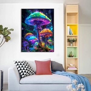 <span class=keywords><strong>Kit</strong></span> de peinture diamantée SONGWOO Magic Neon Colorful Mushroom pour adultes, peinture diamantée complète - Product Image 4