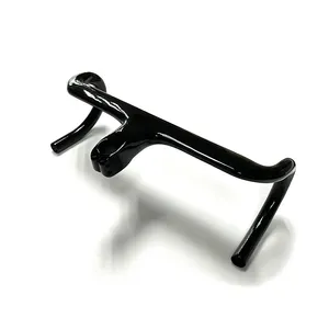 Guidon de vélo en fibre de carbone intégral personnalisable de 380 mm à 500 mm pour vélo de route et BMX, intégré et longueurs 401, 420, 440 mm, emballage carton - Product Image 2