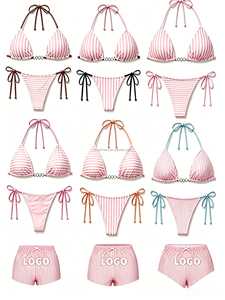 Set Bikini Lussuoso Personalizzato per Donne, Costume da Bagno Due Pezzi di Alta Qualità, Design Esclusivo Senza Cuciture per la Spiaggia - Product Image 1