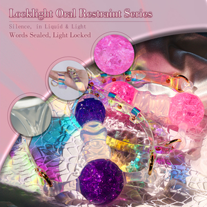 CITYFUN BDSM Gag avec perles colorées intégrées, bouchon buccal en silicone, <span class=keywords><strong>boule</strong></span> buccale, gags sexy pour femmes et hommes, jouets sexuels fétichistes - Product Image 2
