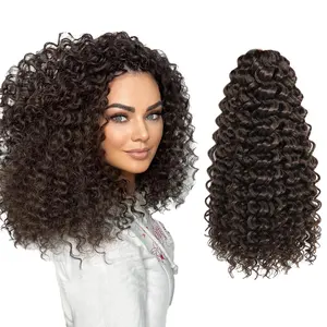 Vente en gros Extensions de cheveux Afro bouclés de haute qualité, tresse torsadée synthétique ombrée blonde crépus bouclés au crochet