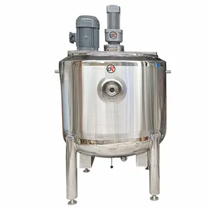 300l steam jacketed heat dissolving agitator emulsifying equipment high capacity jam making reactor mixing tank