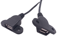 1.5m USB mâle à 2 femelle câble de charge meubles table de chevet USB C chargeur Port montage sur panneau câble d'alimentation