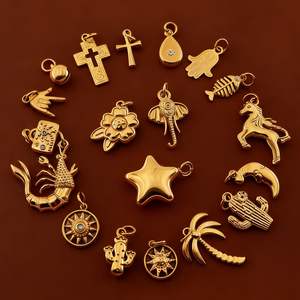 Talismani Spirituali del Deserto Occidentale |   Ciondolo Charm in Acciaio Inossidabile Placcato Oro 18K PVD per Creazione di Gioielli |   Impermeabile e resistente - Product Image 4