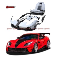 Kit carrosserie en fibre de carbone forgée à sec de style MSY de qualité supérieure pour Ferrari 812 : pare-chocs avant, jupes latérales, ailes, spoiler arrière