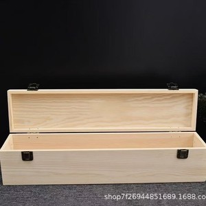 Caja de almacenamiento de madera rectangular de 6 pulgadas de alto con tapa abatible, organizador de escritorio de madera maciza para sala de estar - Product Image 1