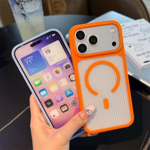 เคสกันกระแทกแบบลายริ้วผิวด้าน สำหรับ iPhone 17 16 15 14 17 Pro Max, เคสแม่เหล็กสำหรับ iPhone 17 ลายริ้ว - Product Image 6