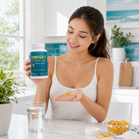 Huile de poisson Oméga-3 1000mg Gélules molles EPA 645mg DHA 310mg Mini Gélules molles Complément alimentaire 100 unités OEM ODM Marque privée