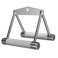2024 Logo personnalisé en acier inoxydable LAT tirer vers le bas câble Machine attachement V poignée triceps corde en forme de V barre de presse barre rotative