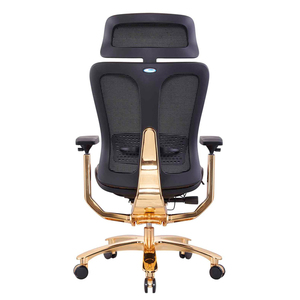 Silla Ejecutiva de Lujo Dorada de la Mejor Calidad, Cómoda, para Oficina Moderna, Modelo JNS901, con Patrón de Piel de Cocodrilo - Product Image 6