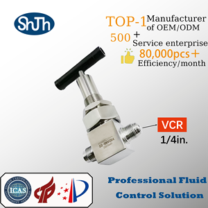 Vanne à soufflet haute pression manuelle interchangeable SHJH-LOK en acier inoxydable 316SS avec double vis extérieure filetée NPT/<span class=keywords><strong>BSPP</strong></span>/BSPT, OEM ASME ASTM DIN - Product Image 2