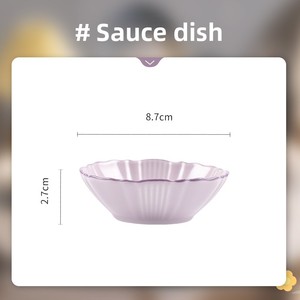 Juego de <span class=keywords><strong>Vajilla</strong></span> de Cerámica en Color Morado Claro con Bordes en Forma de Pétalo, <span class=keywords><strong>para</strong></span> una Decoración de Mesa de Estilo Femenino y Romántico - Product Image 6