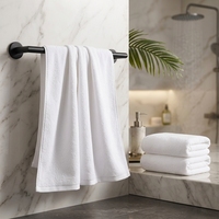 Lot de serviettes de bain de luxe pour hôtel 5 étoiles, en coton blanc doux, 70x140cm et 100x200cm, avec logo brodé, grandes serviettes de bain pour hôtel