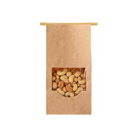 Sacs en papier kraft écologiques recyclables imprimés sur mesure pour les petits en-cas, le petit-déjeuner, la promotion à emporter, l'emballage des supermarchés